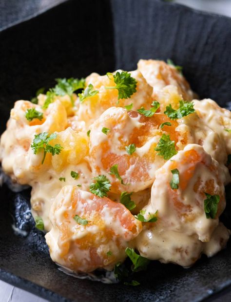 Mustard mayo shrimp recipe with crispy shrimp and creamy sauce. Seafoods Recipe, Best Asian Recipes, Mayo Shrimp, Mayonnaise Sauce, Sweet Shrimp, Shell Fish, Crispy Shrimp, Rasa Malaysia, Prawn Recipes