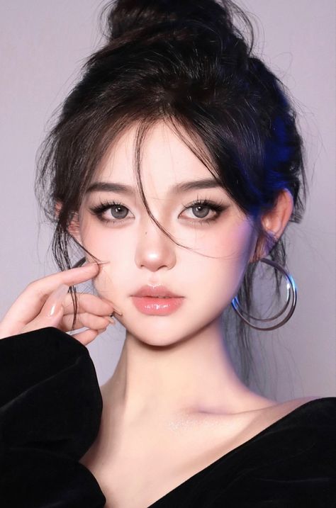 Layout Makeup, Makeup Asia, Makeup Cantik, Chinese Makeup, Makeup Looks Tutorial, Asian Makeup, American Beauty, Medium Length Hair Cuts, Star Girl