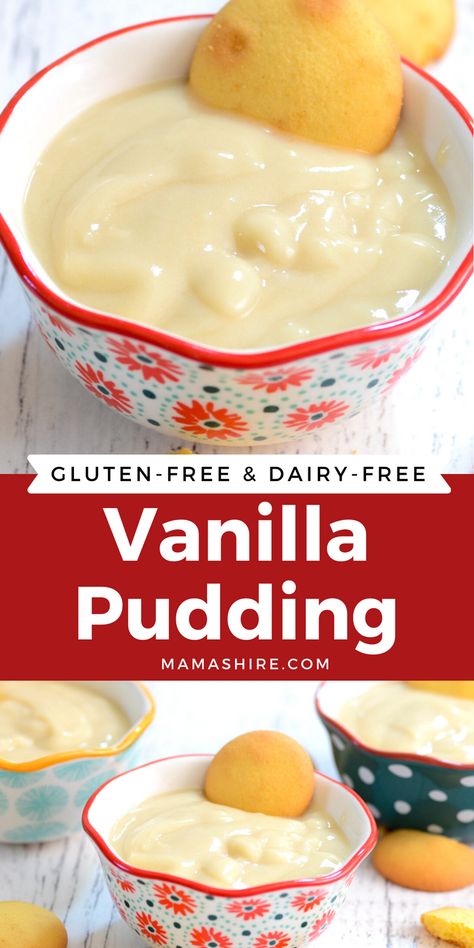 Vanilla Pudding Recipe, Gluten Free Pudding, Dairy Free Pudding, Vanilla Pudding Recipes, Hot Puddings, Gluten Free Comfort Food, Gluten Free Dairy Free Dessert, Lactose Free Recipes, Best Gluten Free Recipes