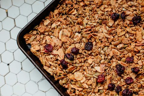 Post Image Fruit Crisp Topping, Cornish Cream Tea, Muesli Recipe, Granola Recipe Healthy, Best Granola, Second Chakra, Vegan Sweet Treats, Healthy Granola, Chewy Granola