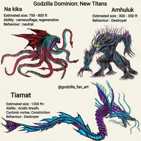 Godzilla Titans, Monsterverse Titans, Godzilla Fanart, Giant Creatures, Godzilla Mothra, Monster Verse, Godzilla Funny, Kong Godzilla, Kaiju Design