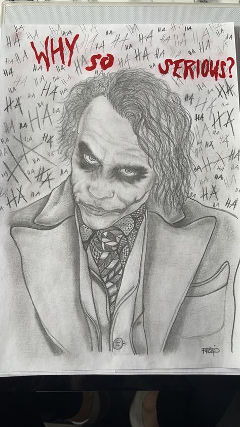 Joker Realistic Drawing, Joker Drawing Sketches Pencil, Why So Serious Drawing, Joker Drawing Sketches, The Joker Drawing, Joker Drawing Easy, Unique Sketches, Joker Sketch, Joker Drawing