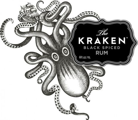 KRAKEN RUM | Theatrical Make-up Artist Kraken Aesthetic, Kraken Logo, Kraken Rum, Kraken Art, Steven Noble, Infinite Painter, Happy 20th Birthday, Rum Bottle, Engraving Ideas