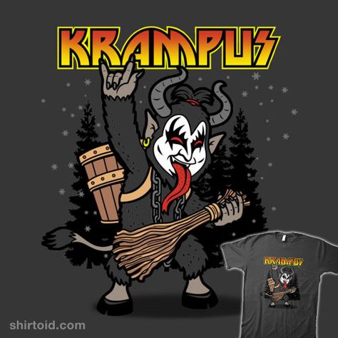 Krampus Art, Kiss Artwork, Spooky Art, Creepy Christmas, Dark Artwork, Kiss Band, Winter Solstice, Yule, Dark Side