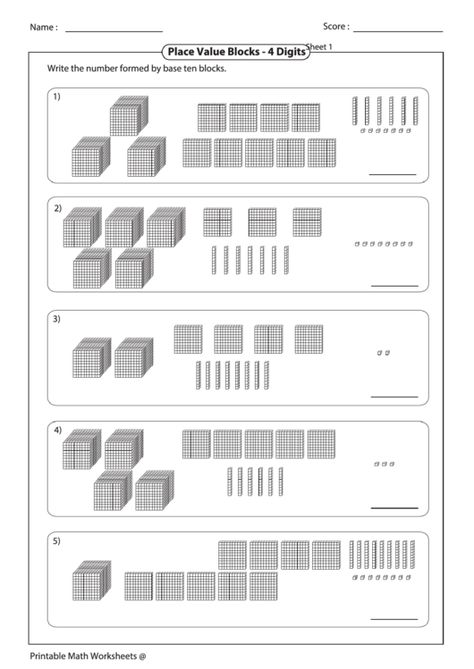 Need a Place Value Blocks Math Worksheets? Here's a free template! Create ready-to-use forms at formsbank.com Place Value Worksheets Grade 5, Thousand Place Value Worksheet, Place Value Hundreds Tens Ones Worksheet, Place Value Year 5/6, Place Value Expanded Form, Place Value Blocks, Number Forms, Base 10 Blocks, Place Value Worksheets