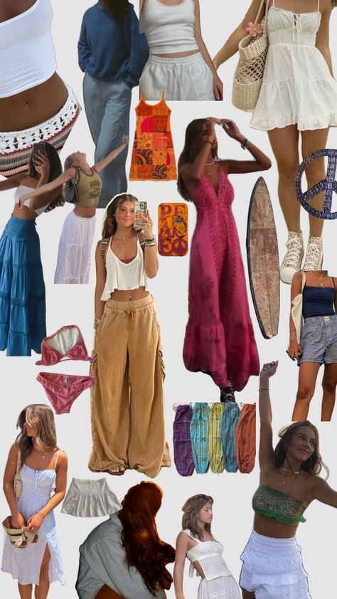 #myfirstshuffle #coastalhippie Beachy Outfits, Mode Hippie, European Summer Outfits, Europe Outfits, Estilo Hippie, Simple Trendy Outfits, Look Vintage, Cute Simple Outfits, Teen Fashion Outfits