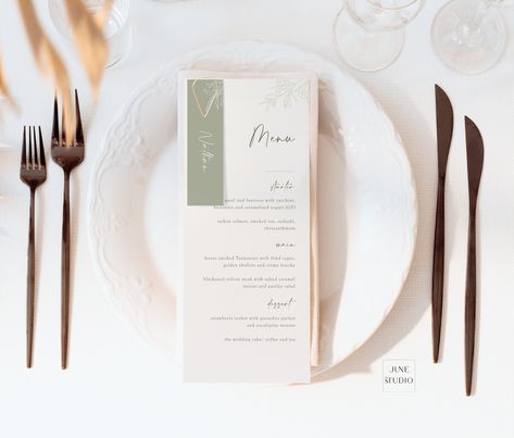 Wedding Dinner Menu, Menu Printing, Joyous Celebration, Sage Wedding, Sage Green Wedding, Menu Card, Wedding Menu Cards, Name Card, Neutral Wedding