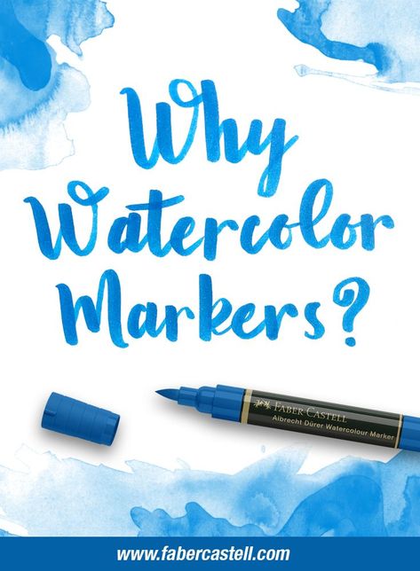 Why Watercolor Markers? Watercolor Marker Art, Faber Castell Brush Pen, Water Color Markers, Ideas Watercolor, Pro Markers, Color Markers, Watercolor Markers, Watercolor Supplies, Painting Stuff