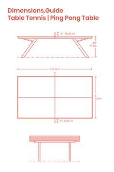 Table tennis tables are regulated playing surfaces designed specifically for the game of table tennis (ping-pong). Table tennis tables measure 9’ | 2.74 m long by 5’ | 1.525 m in wide. The playing surface of a ping-pong table must be set at a height of 2.5’ | 76 cm. Downloads online #tabletennis #pingpong #sports #games Outdoor Table Tennis Area, Ping Pong Table Dimensions, Pingpong Design, Ping Pong Table Top, Outdoor Table Tennis Table, Outdoor Ping Pong Table, Saw Table, Ping Pong Table Tennis, Ping Pong Tables