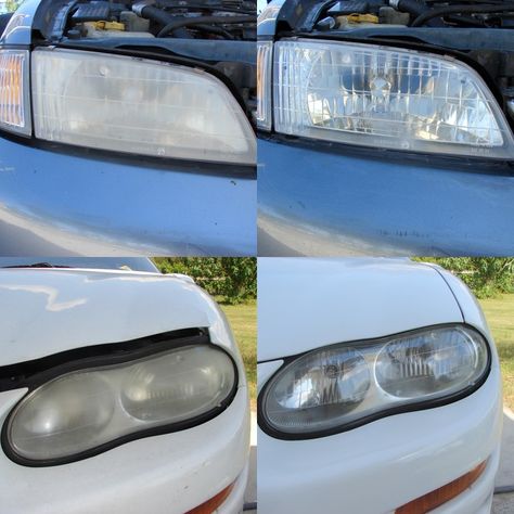 How to Repair Oxidized Cloudy Headlights with a Headlight Cleaner in 10 Steps Cleaning Headlights On Car, Cloudy Headlights, Headlight Cleaner, How To Clean Headlights, Headlight Restoration, Car Fix, Car Cleaning Hacks, Car Hacks, Car Repair