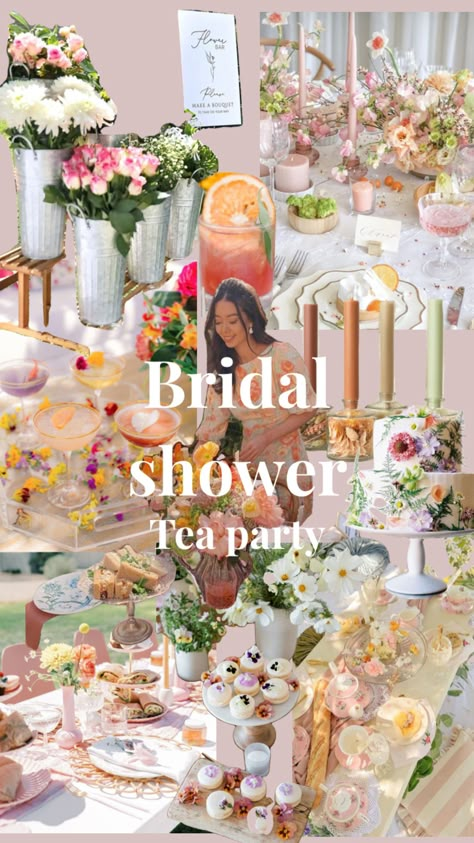 '#bride #bridalshowerinspo #bridalshower . Bride In Bloom Bridal Shower Theme, Tea With Bride To Be, High Tea With The Bride To Be, Bridal Shower Bridgerton Theme, Petals And Processo Bridal Shower Theme, Bride To Be Theme Ideas, Prosecco And Petals, Flowers Bridal Shower Theme, Tea Party Wedding Shower Ideas