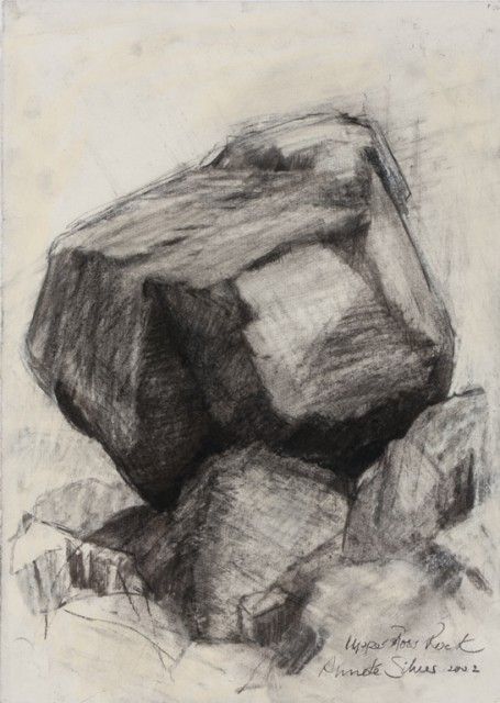 Stone Drawing Rocks, Rock Drawing Tutorial, Stone Sketch, Rock Sketch, Watercolor Rocks, Graphite Sketches, Charcoal Drawing Ideas, Rock Drawing, Charcoal Artists