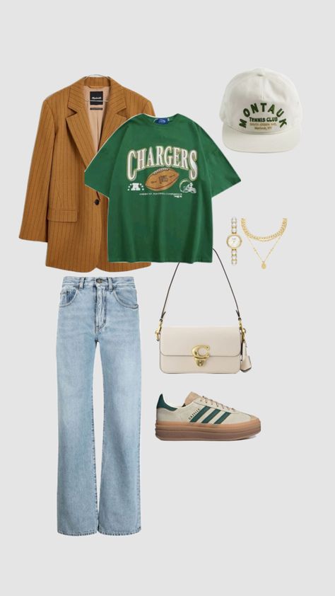 #outfitinspo #fashion #springfashion #tshirt Green Tshirt Outfit, Casual Sport Outfit, Tshirt Outfit, Adidas Fashion, Classy Casual Outfits, Adidas Outfit, Classy Casual, Green Tshirt, Tshirt Outfits