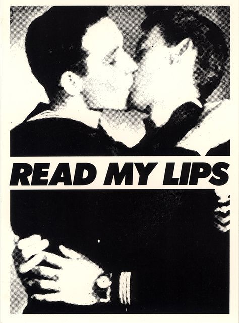 World AIDS Day: brutal and humane, the US national AIDS crisis in posters | TypeRoom Read My Lips, Barbara Kruger, Lgbt History, Aids Day, World Aids Day, Men Kissing, Queer Art, Poster Series, Feminist Art