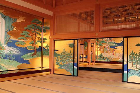 Japanese Palace, Kumamoto Castle, Ceiling Painting, Asian Landscape, The Last Samurai, Japanese Interiors, Japanese Castle, Japan Architecture, Asian Architecture