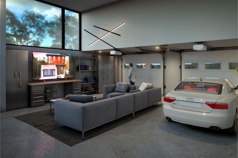 Garage Couch, Garage Salon Ideas, Couch Makeover, Garage To Living Space, Warehouse Living, Garage Design Interior, Garage Door Styles, Garage Renovation, Garage Room