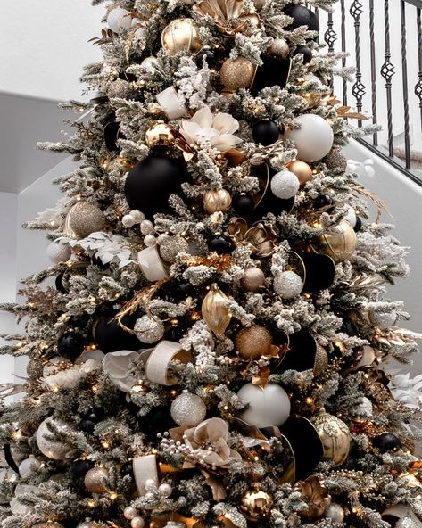 White And Black Xmas Tree, Black White Neutral Christmas Tree, Black And Ivory Christmas Tree, Red Black And Brown Christmas Tree, Cream White And Gold Christmas Tree, Black Velvet Ornaments Christmas Tree, Christmas Tree Ideas White And Black, Black White Red And Green Christmas Tree, Black And Whitechristmas Tree