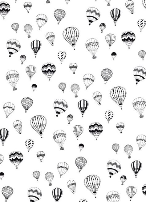 Pattern 1 Hot Air Balloon Drawing, Hot Air Balloon Tattoo, Air Balloon Tattoo, Hot Air Baloons, Hot Air Balloons Art, Balloons Art, Balloon Tattoo, Hot Air Balloon Design, Balloon Illustration