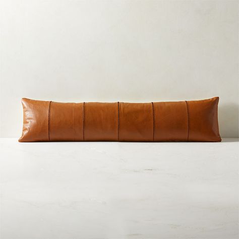 Brazilian Rhapsody | CB2 Leather Lumbar Pillow, Brown Throw Pillows, Leather Throw Pillows, Carved Wood Wall Art, Moroccan Leather, Black Pillows, Unique Beds, Leather Pillow, Modern Throw Pillows