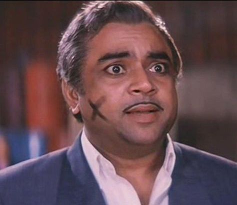 "Teja Main Hoon... Mark Idhar Hain" - Andaaz Apna Apna Andaz Apna Apna, Hera Pheri, Paresh Rawal, Satyajit Ray, Legendary Pictures, Classic Comedies, Roller Coaster Ride, Comedy Films, Very Happy Birthday