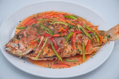 Sweet and Sour Fish - speedyrecipe.com Sweet And Sour Fish Recipe Filipino, Fish Recipe Filipino, Sweet And Sour Fish Recipe, Sweet And Sour Fish, Fish Tilapia, Deep Fried Fish, Sweet And Sour Sauce, Fish Recipe, Fast Food Chains