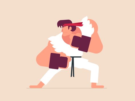 Ryu idle 800 2d Character Animation, Vector Animation, Kandinsky Art, Adventure Time Characters, Street Fighter Art, Vector Character Design, Simple Character, Doodle Art Drawing, Animation Artwork