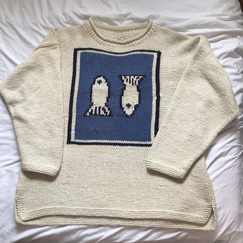 Look what I just found on Depop 🙌 https://depop.app.link/fjrrPyR6Aib Fish Knit Sweater, Fish Sweater, Depop Clothes, Vintage Knitwear, Knit Projects, Basic Sweaters, Cotton Jumper, Fashion Portfolio, Inspo Board