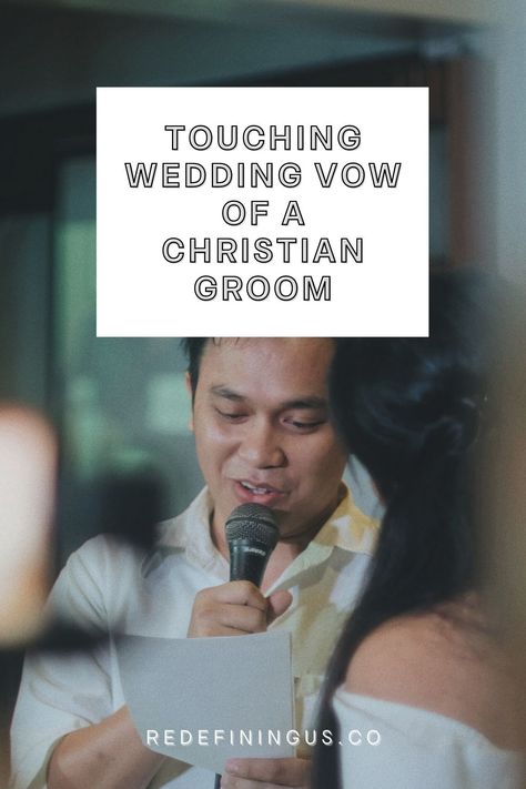 We didn't just want to share any random wedding vow example with you, so we are sharing a sample Christian groom's wedding vow that is close to our hearts...because it's from our wedding :) Christian Wedding Vows To Wife, Tagalog Wedding Vows, Wedding Vows Christian, Group Wedding Vows, Christian Vows, Wedding Vows Christian Beautiful, Wedding Wows Vows, Christian Wedding Vows, Wedding Vow Structure