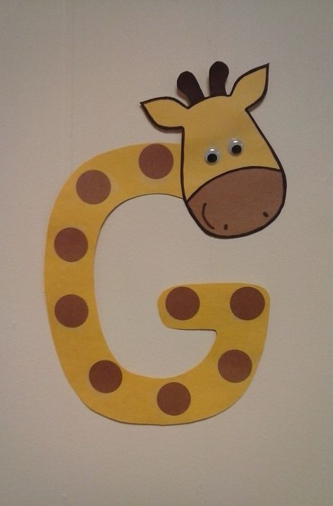 Preschool letter G  //  G is for Giraffe Letter G Animal Craft, G Letter Crafts For Preschool, Letter G For Kindergarten, Letter G Giraffe Craft, Preschool Giraffe Activities, G Letter Craft Preschool, G Is For Giraffe Craft, Letter G Is For, G Art For Preschool