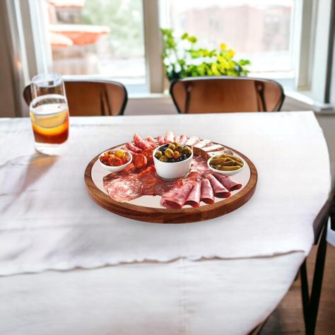 Charcuterie boards for entertainment or gifts. Amazon affiliation link. Lazy Susan For Table, Marble Charcuterie Board, Table Top Marble, Marble Lazy Susan, Lazy Susan Turntable, Spice Rack Organiser, Marble Tray, Spice Organization, Small Meals