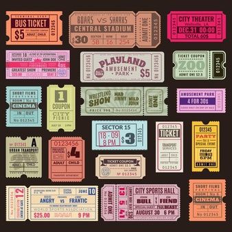 Ticket Cinema, Ticket Drawing, Theater Ticket, Voucher Design, Vintage Ticket, Museum Tickets, Vintage Theatre, Cinema Ticket, Stunning Nails