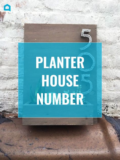 Build a custom mini planter box to display your house numbers and give your home some curb appeal. Use these DIY cedar planter box plans to do it in a weekend! #diy #planter #housenumbers Diy Cedar Planter, House Number Planter, Planter Box Diy, Diy Cedar Planter Box, Address Planter, Planter Box Plans, House Numbers Diy, Outdoor Solar Lamps, Cedar Planter Box