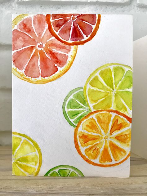 Fruit Art Drawings, Fruits Drawing, Pencil Drawing Ideas, Watercolour Ideas, Drawing Water, Watercolor Paintings For Beginners, Art Drawing Ideas, Watercolor Fruit, Drawing Ideas Creative