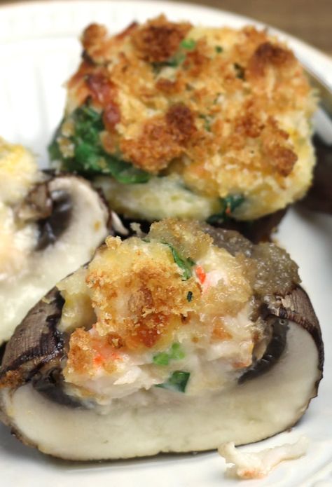 Shrimp Stuffed Portabella Mushroom Recipes, Shrimp Stuffed Mushrooms Easy, Shrimp Stuffed Mushrooms Portobello, Shrimp Stuffed Portabella Mushrooms, Stuffed Mushrooms With Shrimp, Seafood Stuffed Portabella Mushrooms, Crab And Shrimp Stuffed Mushrooms, Seafood Stuffed Mushrooms, Spinach Cream Cheese