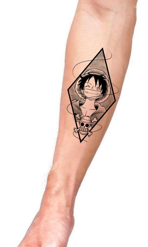 One Piece Tattoos, 3d Tattoos, Hand Tattoos For Guys, Cartoon Tattoos, One Piece Luffy, Anime Tattoos, Monkey D Luffy, Ipad Wallpaper, One Piece Anime