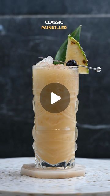 Everyday Cocktail | Classic Painkiller—that’s the perfect summer cocktail! Beautiful and delicious, I love the combination of dark rum with all the other... | Instagram Cream Of Coconut, Alcohol Bar, Mix Drinks, Pineapple Drinks, Orange Cocktails, Mixed Drinks Recipes, Dark Rum, Summer Cocktail, Drinks Recipes