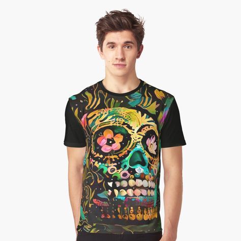 Get my art printed on awesome products. Support me at Redbubble #RBandME: http://www.redbubble.com/people/noramohammed/works/44190827-day-of-dead?p=mens-graphic-t-shirt&asc=u Tshirt Halloween Costumes, Mexican Skull, Day Of Dead, Mexican Skulls, Running Costumes, Mens Graphic T, Society 6, Costume Shirts, Valentines Gifts For Boyfriend