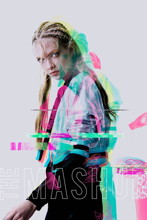 THE MASHUP Ad Campaign 2018 on Behance Hipster Fonts, Mises En Page Design Graphique, Logos Retro, Graphisches Design, Graphic Design Trends, Glitch Art, Collage Design, Trik Fotografi, Double Exposure