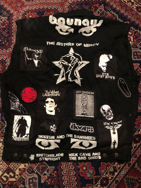 Goth Patch Jacket, Goth Battle Jacket, Goth Vest, Gothic Diy, Deathrock Fashion, Crust Pants, Battle Jackets, Battle Vest, Punk Fashion Diy