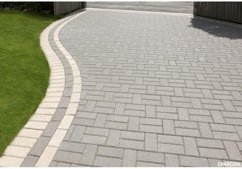 Block Paving Patterns, Exterior Pavers, Sidewalk Landscape, Modern Pavers, Dream Driveway, Activities For Kids Outdoor, Block Paving Patio, Drive Ways, Pavers Walkway