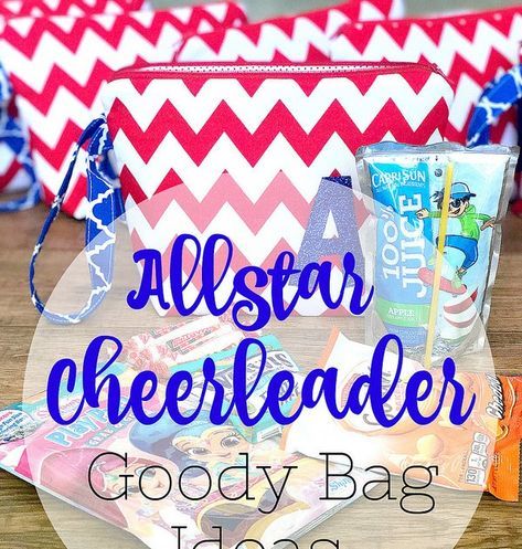 Allstar Cheerleader Competition Goody Bag Ideas - jonahbonah Summit Gifts Cheer, Cheerleading Gifts For Team Goody Bags, Cheer Gifts For Team Goody Bags, Cheer Favors, Cheerleading Snacks, Cheerleader Competition, Cute Cheer Gifts, Cheer Gift Bags, Cheerleading Team Gifts