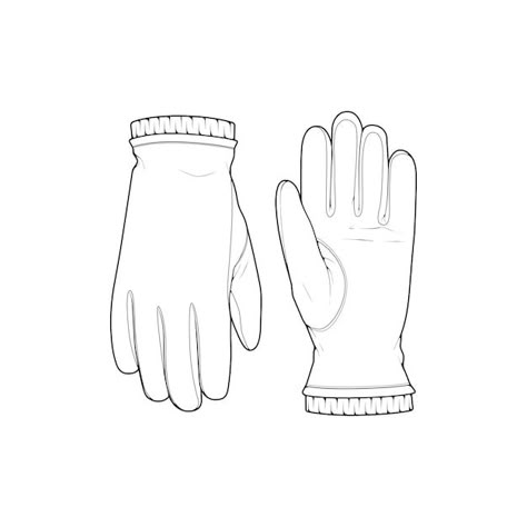 Glove Technical Drawing, Glove Sketch Design, Gloves Technical Drawing, Gloves Sketch, Drawing Birds Easy, Gloves Illustration, Gloves Drawing, Technical Sketch, Flat Drawings