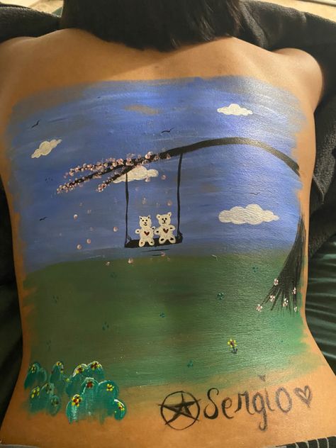 Painting and Art Paint On Back Boyfriend, Cute Art Date Ideas, Painting With Boyfriend Date, Painting Date With Boyfriend, Painting On Back Boyfriend, Painting Dates Couple, Couple Painting Date Ideas, Paint Dates Couple, Painting Ideas With Boyfriend