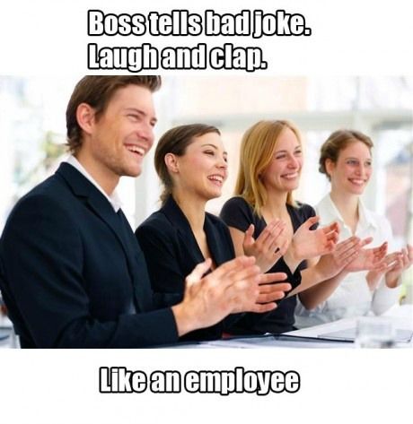 Boss tells bad joke. Laugh and clap like an employee. Accounts Payable, Hr Management, Bad Jokes, Employee Engagement, E Learning, Public Speaking, 1 800, Motivate Yourself, Business Management