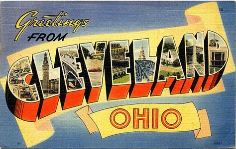 Greetings from #Cleveland Cleveland Art, Cleveland Ohio, Large Letters, Personalized Wall Art, Postcard Size, Vintage Postcard, Post Cards, Vintage Postcards, Travel Art