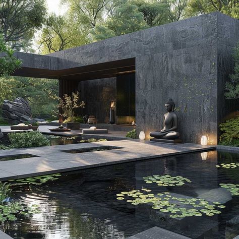 Home Landscape Design, Mango Verde, Pond Pool, Kolam Koi, Pool Room, Zen Gardens, Home Landscape, Lifestyle Ideas, Cultural Diversity