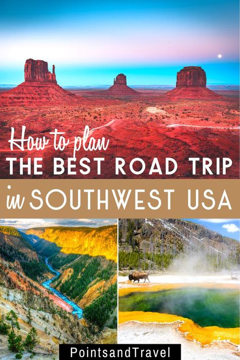 The Ultimate American Southwest Road Trip: 5 Places You Must See in the Southwest of the United States. Check out the ultimate American Southwest road trip itinerary through Arizona, Idaho, Montana, South Dakota, Utah, and Wyoming. Make sure you see the very best of the American Southwest #AmericanSouthwest Southwest National Parks, Southwest Road Trip, Nature Exploration, Usa Road Trip, Relaxing Nature, Southwest Usa, Trip Destinations, Visit Usa, Vegas Vacation