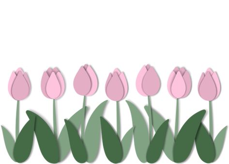 Cartoon Tulip, Tulips Illustration, Tulip Border, Floral Cartoon, Border Illustration, Flowers Border, Illustration Flower, Arrangement Floral, Border Png