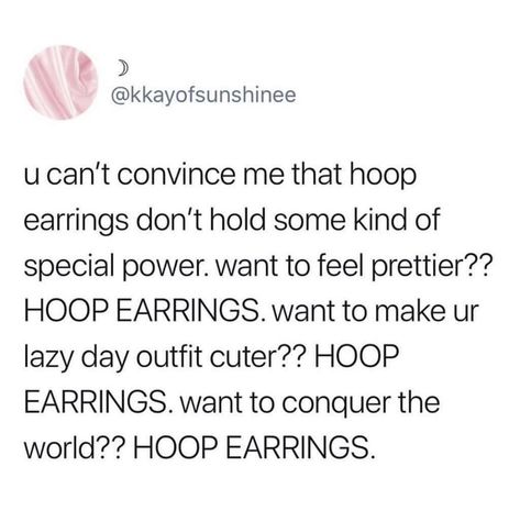 Scary Mommy on Instagram: “Hoops! 🙌🙌 (via @kkayofsunshinee on Twitter)” Earrings Quotes, Cant Stop Laughing, Got Memes, Scary Mommy, Funny Dog Pictures, Funny Couples, Can't Stop Laughing, Work Humor, Friends Funny