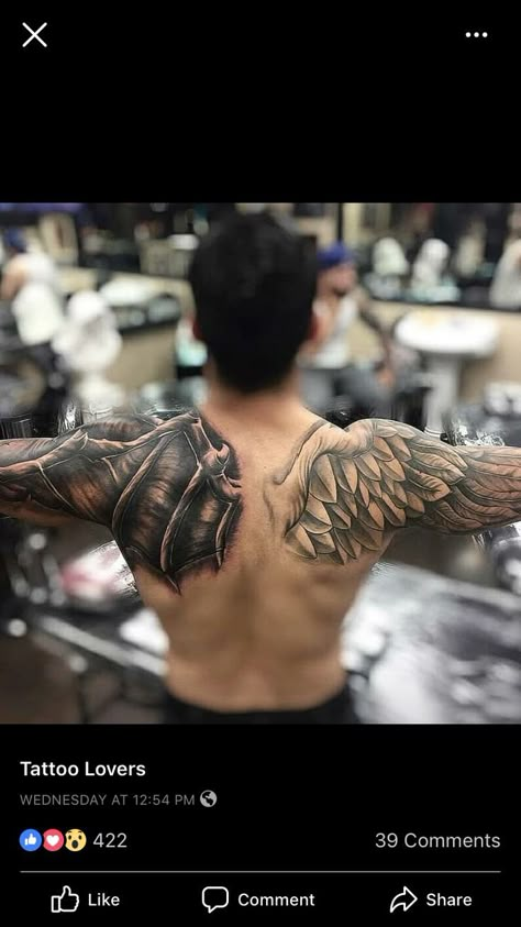 Photo credit Tattoo Lovers on Facebook | Chest tattoo men, Gladiator tattoo, Wing tattoo men Wing Tattoo On Shoulder, Zodiak Pisces, Mum And Dad Tattoos, Zodiak Aries, Lion Chest Tattoo, Wing Tattoos On Back, Wing Tattoo Men, Black Men Tattoos, Small Chest Tattoos